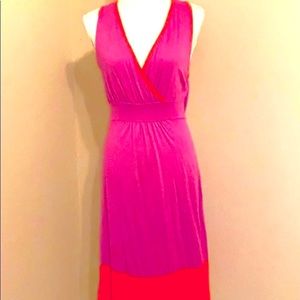 BCBG MAXAZRIA Cotton dress Orange and Purple